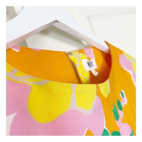 WHIT x Anthropologie Carly Floral S/S Shift Dress Organic Cotton - Picture 11 of 11